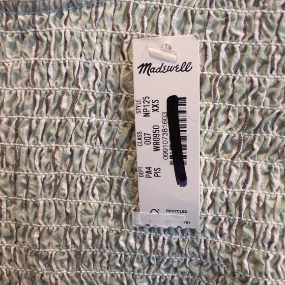 Madewell Womens $118 The Melody Smocked Midi Dress in Stripe Size XXS NP125 - Picture 8 of 9
